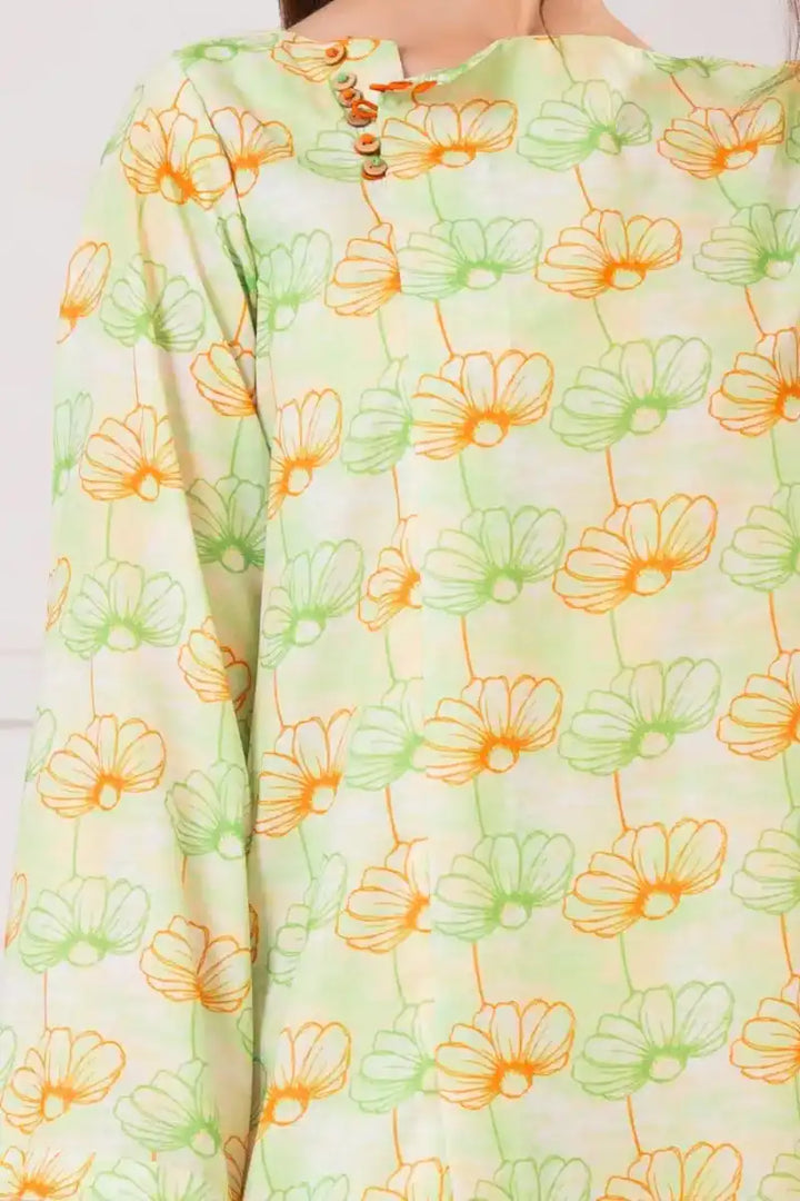 Ayla Studio - Spring Orchid - Georgette - Green &amp; Orange - 2 Piece