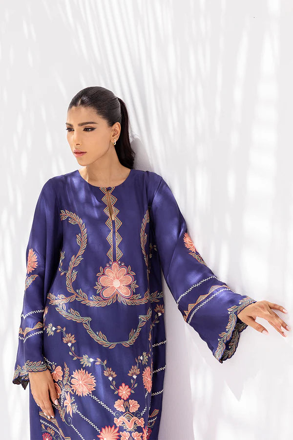 Sania Maskatiya - Azin - Pure Raw Silk - Midnight Blue - 1 Piece