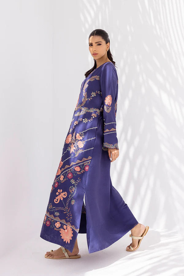 Sania Maskatiya - Azin - Pure Raw Silk - Midnight Blue - 1 Piece