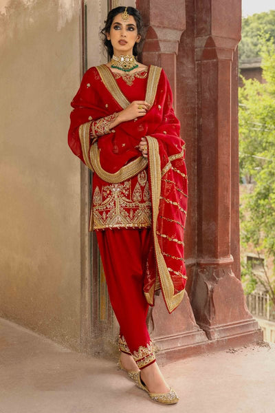 Basit Sipra - BAANO - Silk - Red - 2 Piece - Studio by TCS