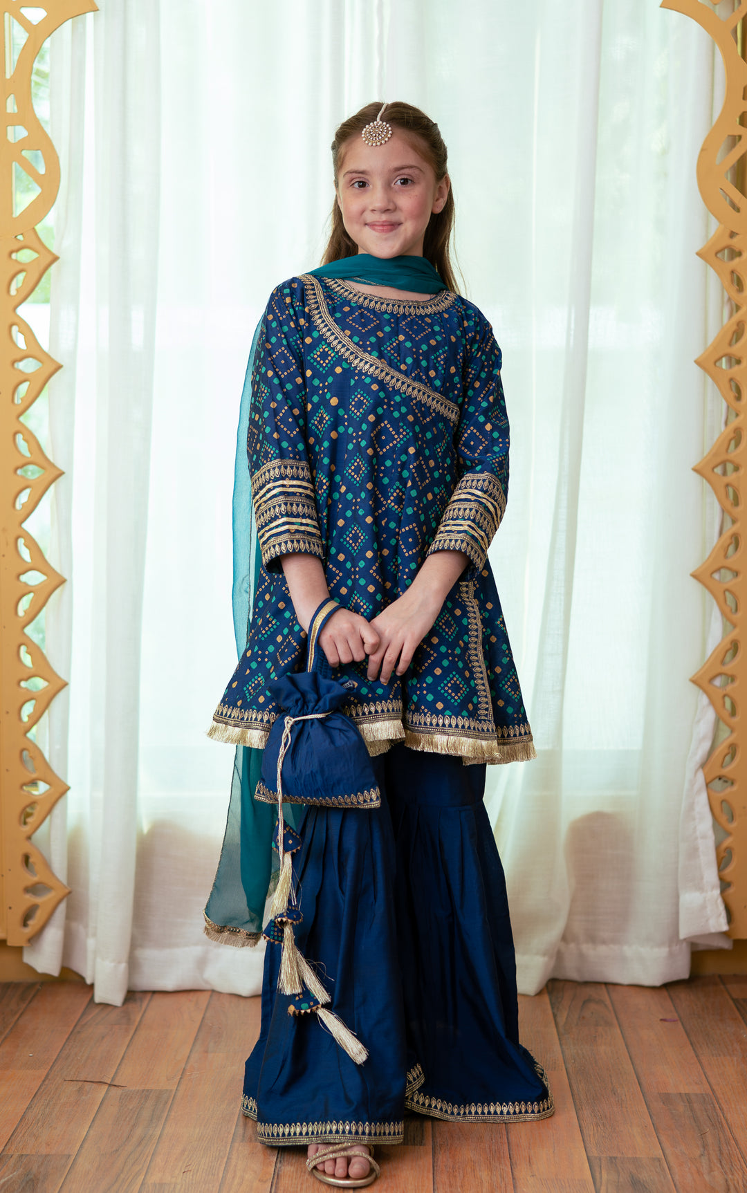 designer gharara dress Hand Embroidered Tulle Peplum Top With Sharara Pant: Pink Floral Design Wedding Dress