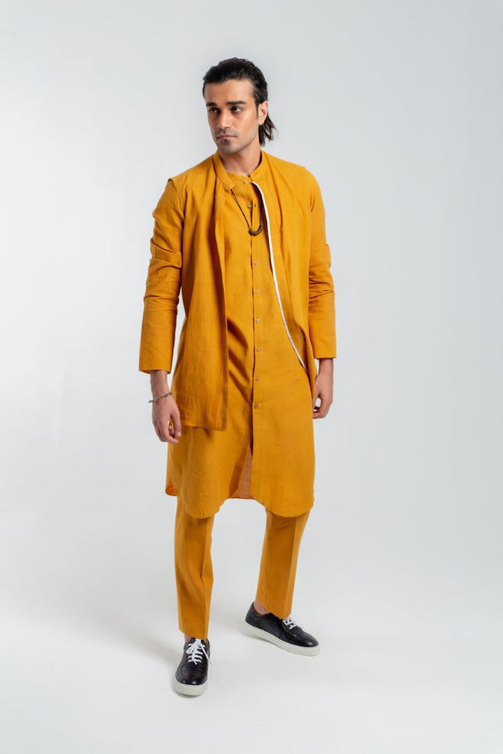 Deepak & Fahad - BAL-M004 - Mustard - Woven Cotton