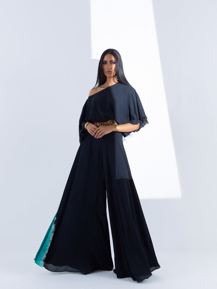 Sanam Chaudhri BARDOT Navy 2 Piece
