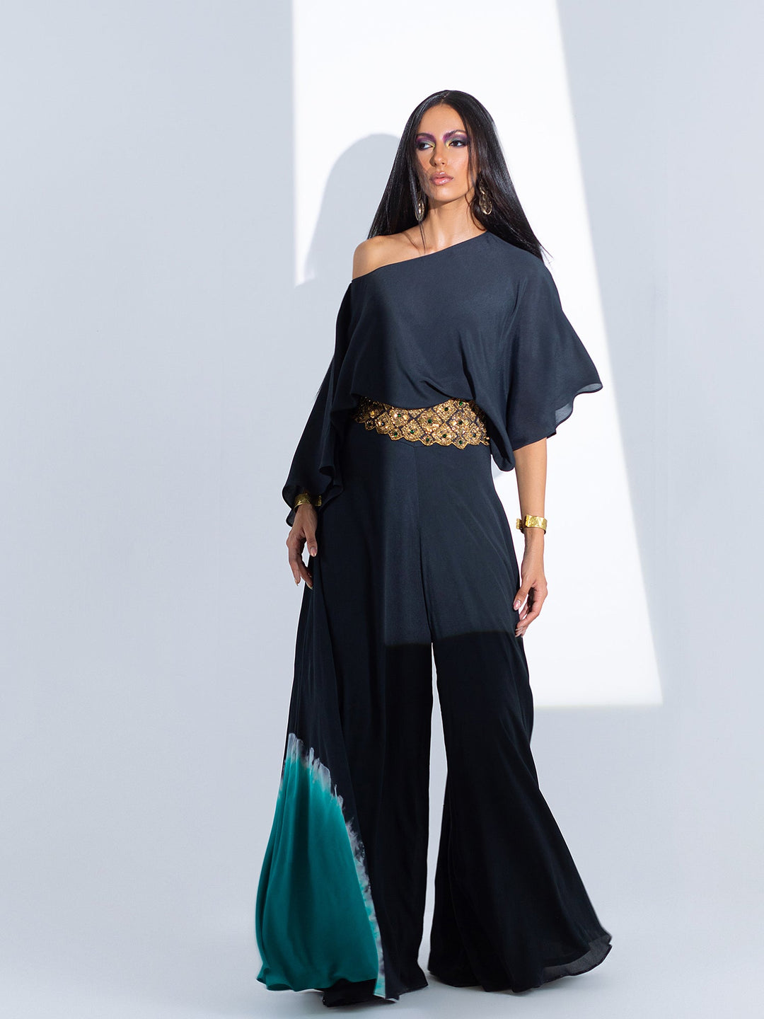 Sanam Chaudhri BARDOT Navy 2 Piece