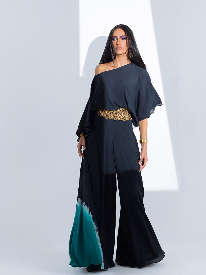 Sanam Chaudhri BARDOT Navy 2 Piece