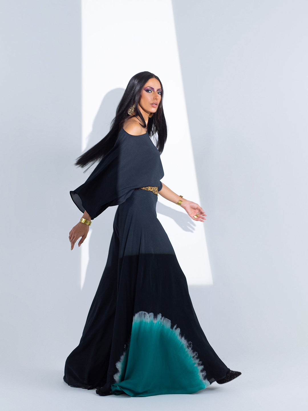 Sanam Chaudhri BARDOT Navy 2 Piece