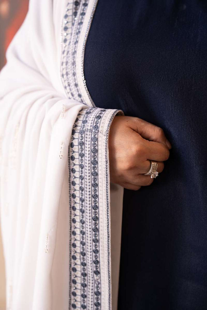 Fozia Khalid - Steal Mist - Steal Grey - Premium Velvet - 3 Piece