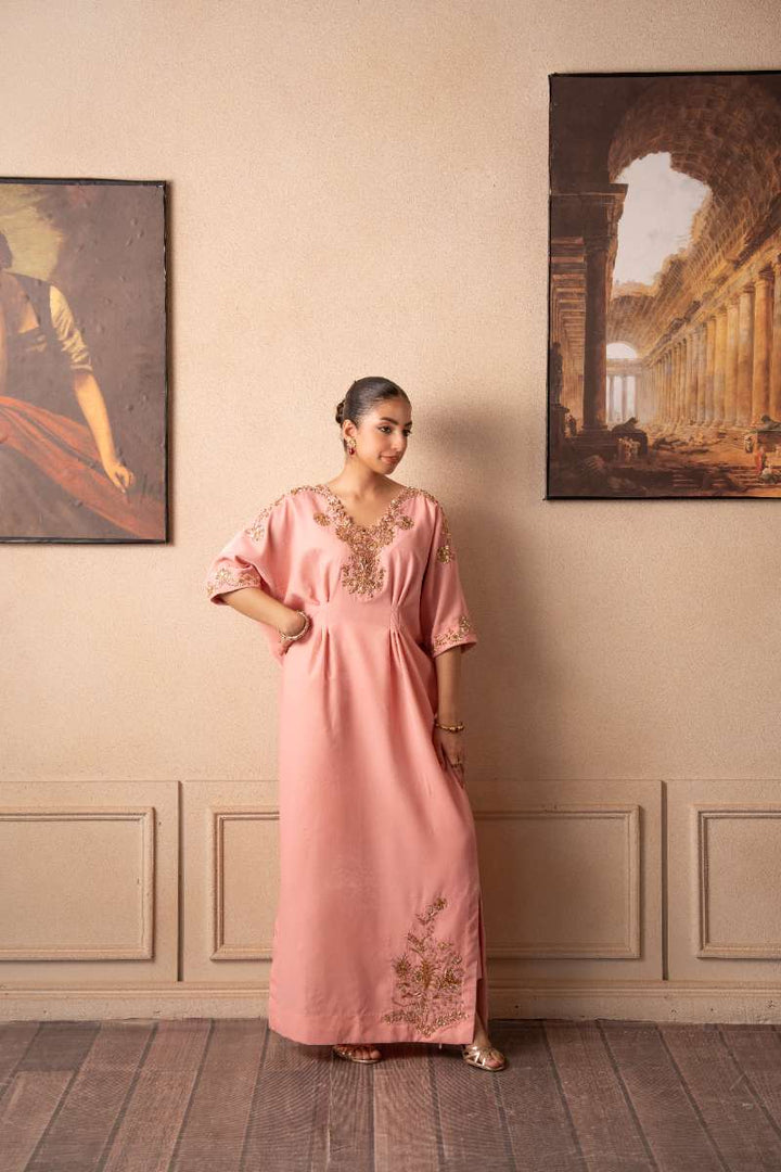 Fozia Khalid - Blush Aura - Powder Pink - Premium Velvet - 2 Piece
