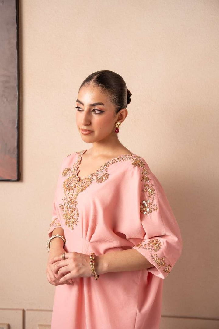 Fozia Khalid - Blush Aura - Powder Pink - Premium Velvet - 2 Piece