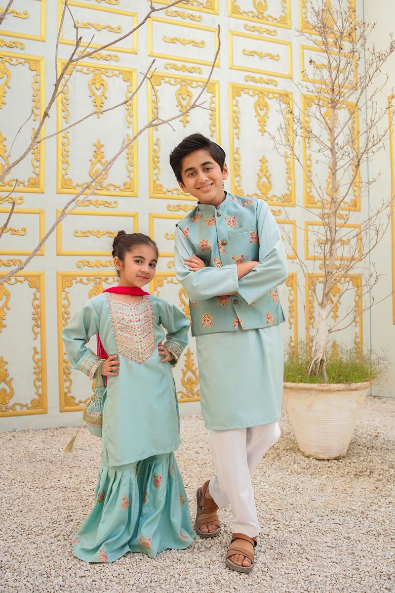 Cheeco Chic - BPGEID25 - Pastel Blue & Pink - viscose - 3 Piece