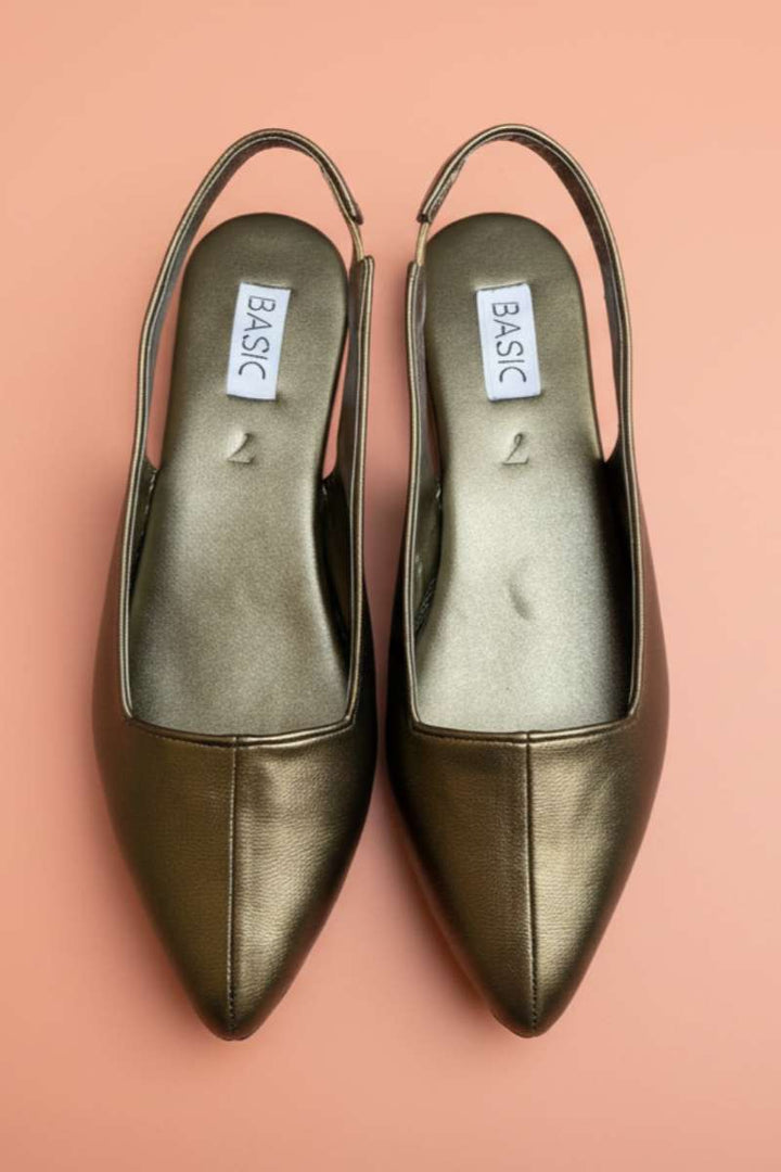 Basic by Chapter 13 - Sandals | Bare Point For Women - Metallic Olive