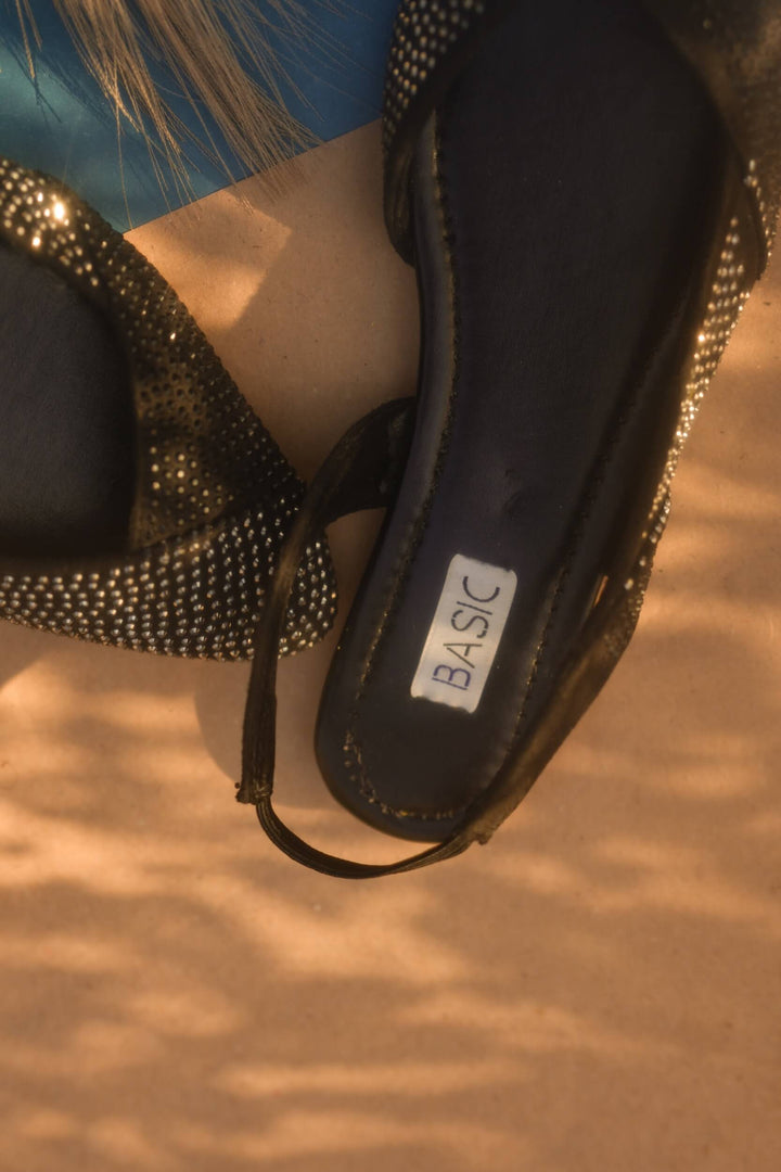 Basic by Chapter 13 - Sling Back Sandals | Noir SparkleFor Women - Black