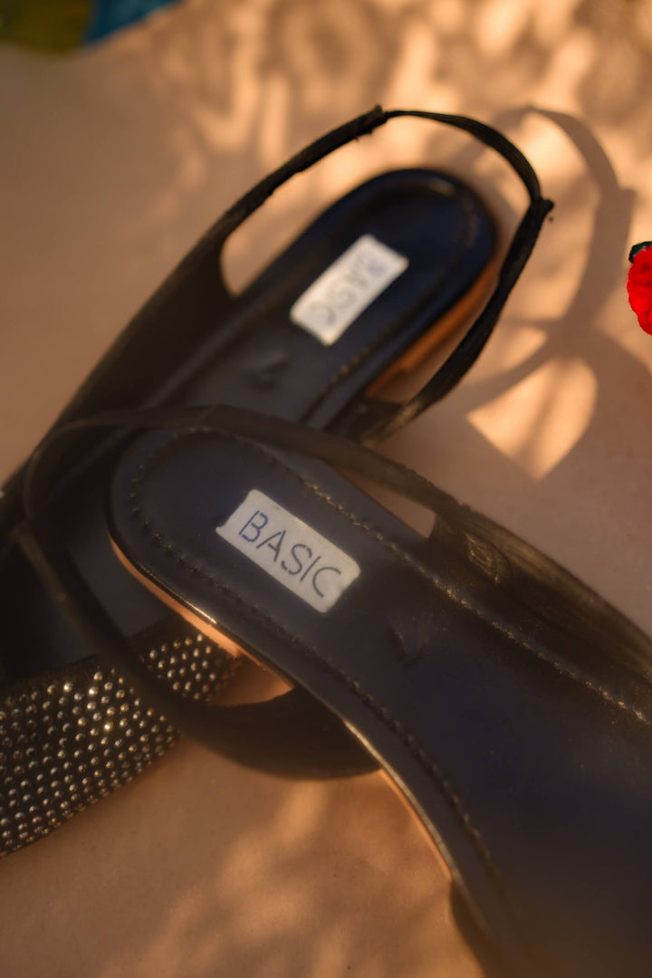 Basic by Chapter 13 - Sling Back Sandals | Noir SparkleFor Women - Black