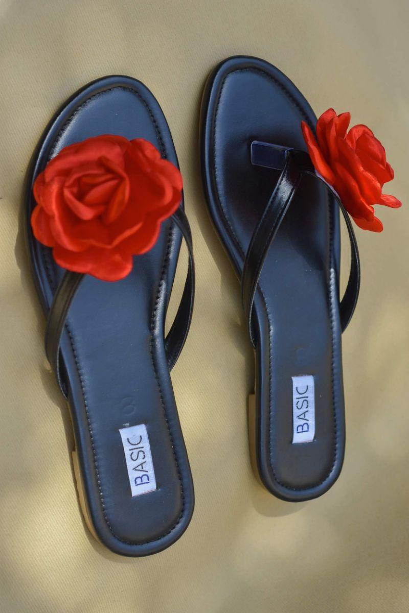 Basic by Chapter 13 - Valentino Rose - Black - 19103 - Hawai Chappals