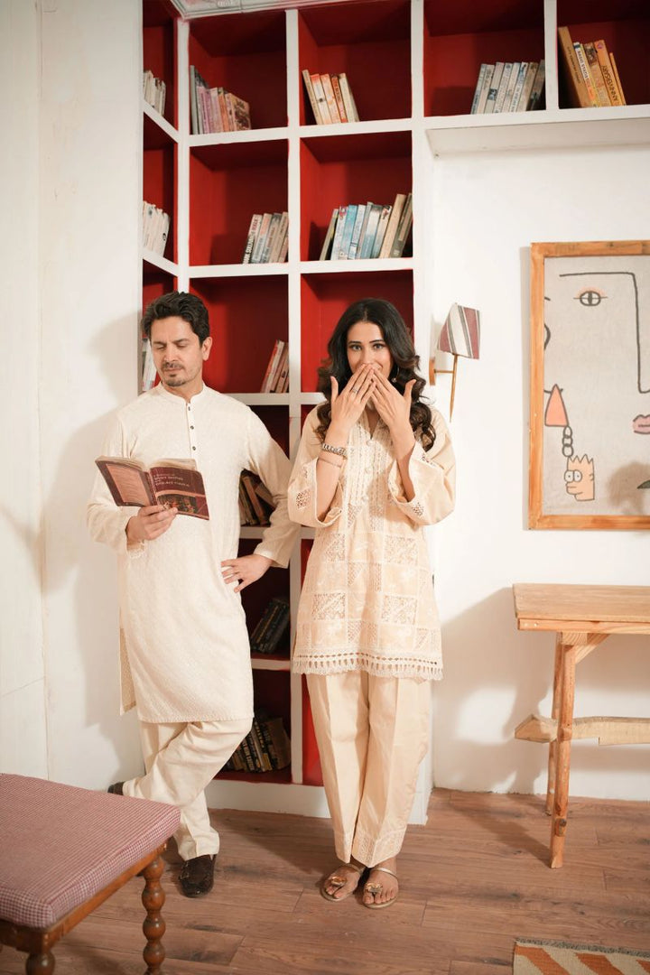 Leon - ELLA BEIGE - Lawn & Cotton - 2 Piece