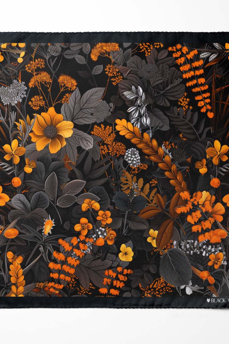 Black Wolf - HALLOWEEN TREE SILK ASCOT - Black - 1 Piece