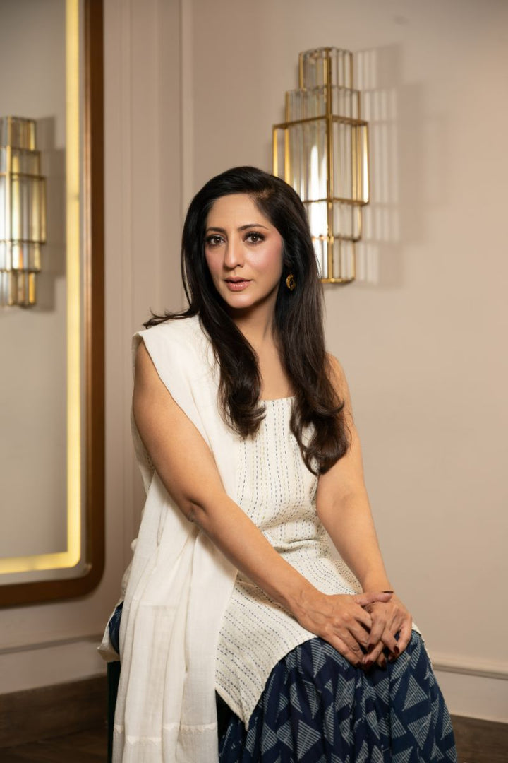 Khanz - Block Printed Gharara - Lawn - 3 Piece