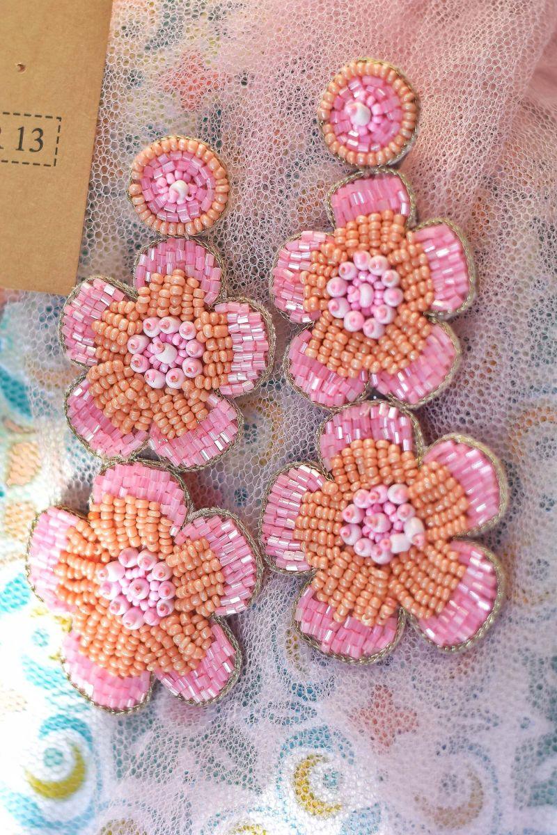 CHAPTER 13 - Peony Earrings - Pink - 18987