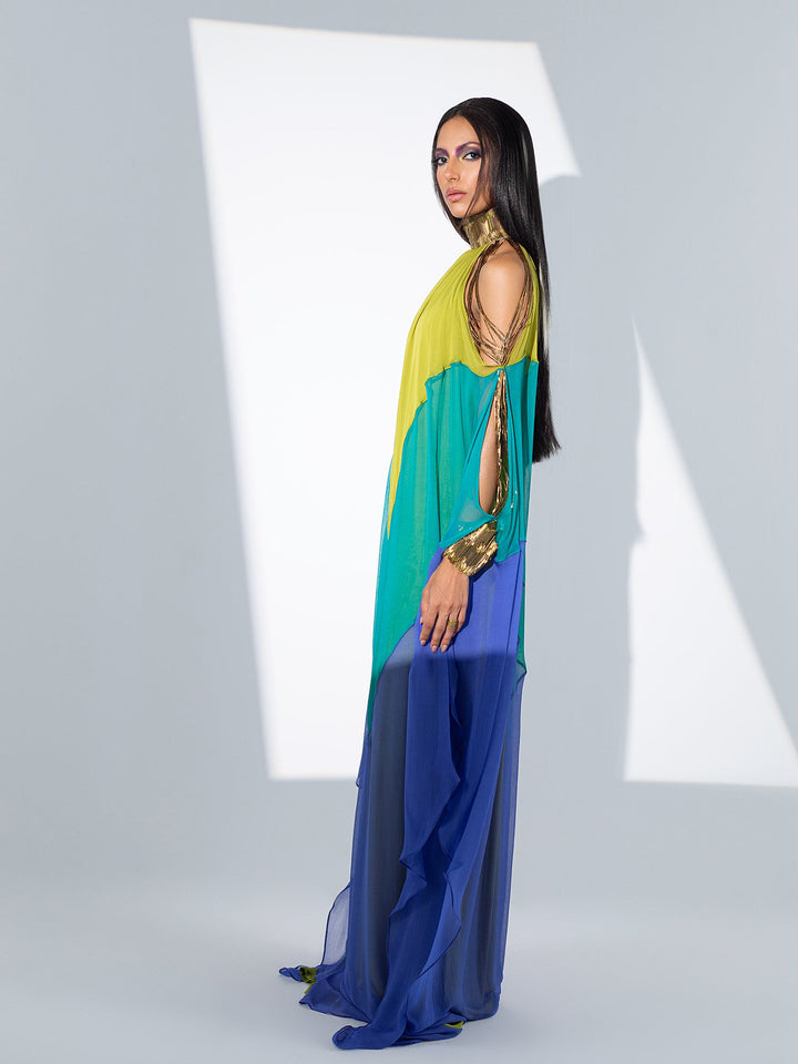 Sanam Chaudhri CHER Kaftan Green 1 Piece