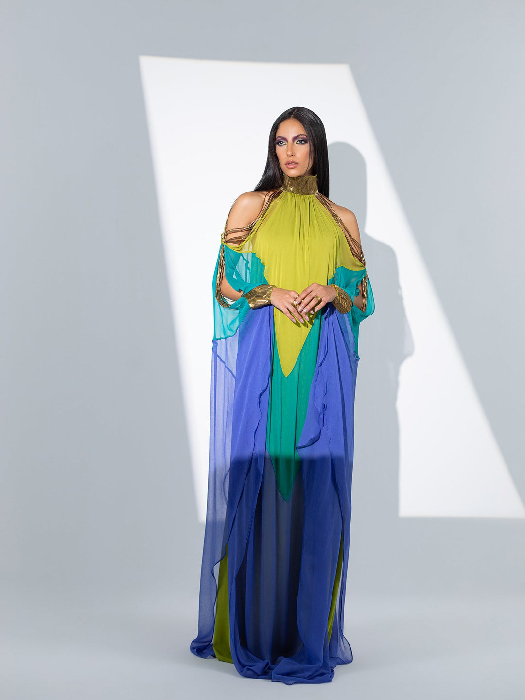 Sanam Chaudhri CHER Kaftan Green 1 Piece