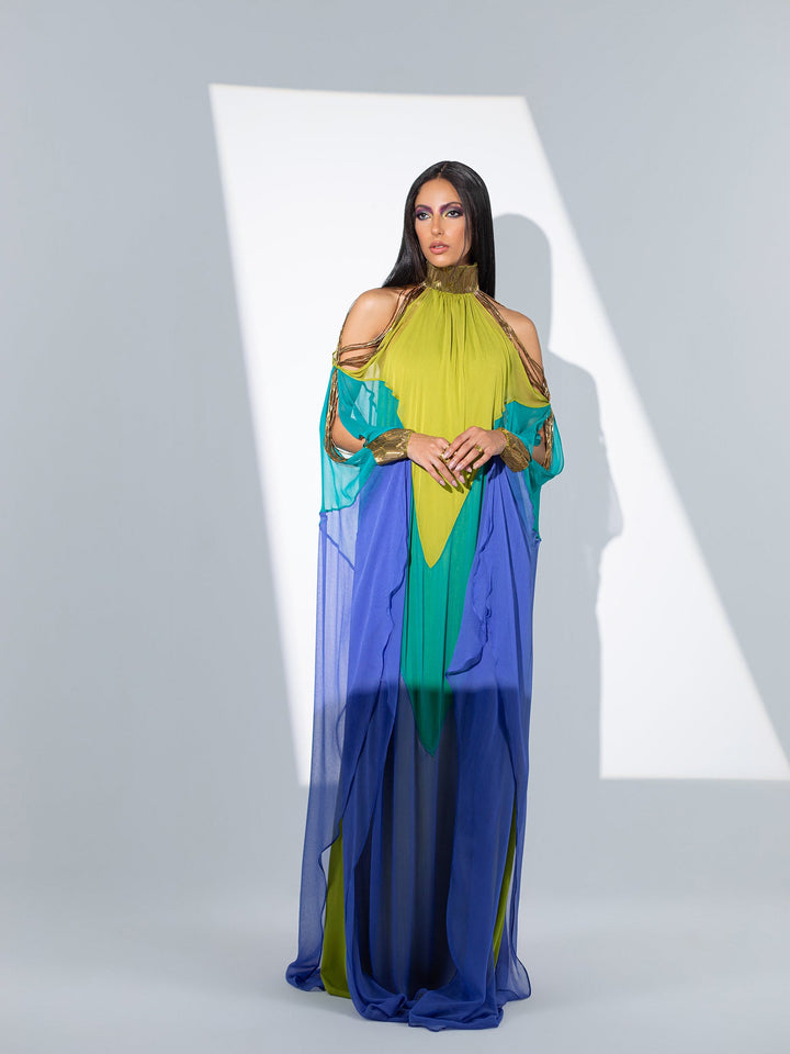 Sanam Chaudhri CHER Kaftan Green 1 Piece