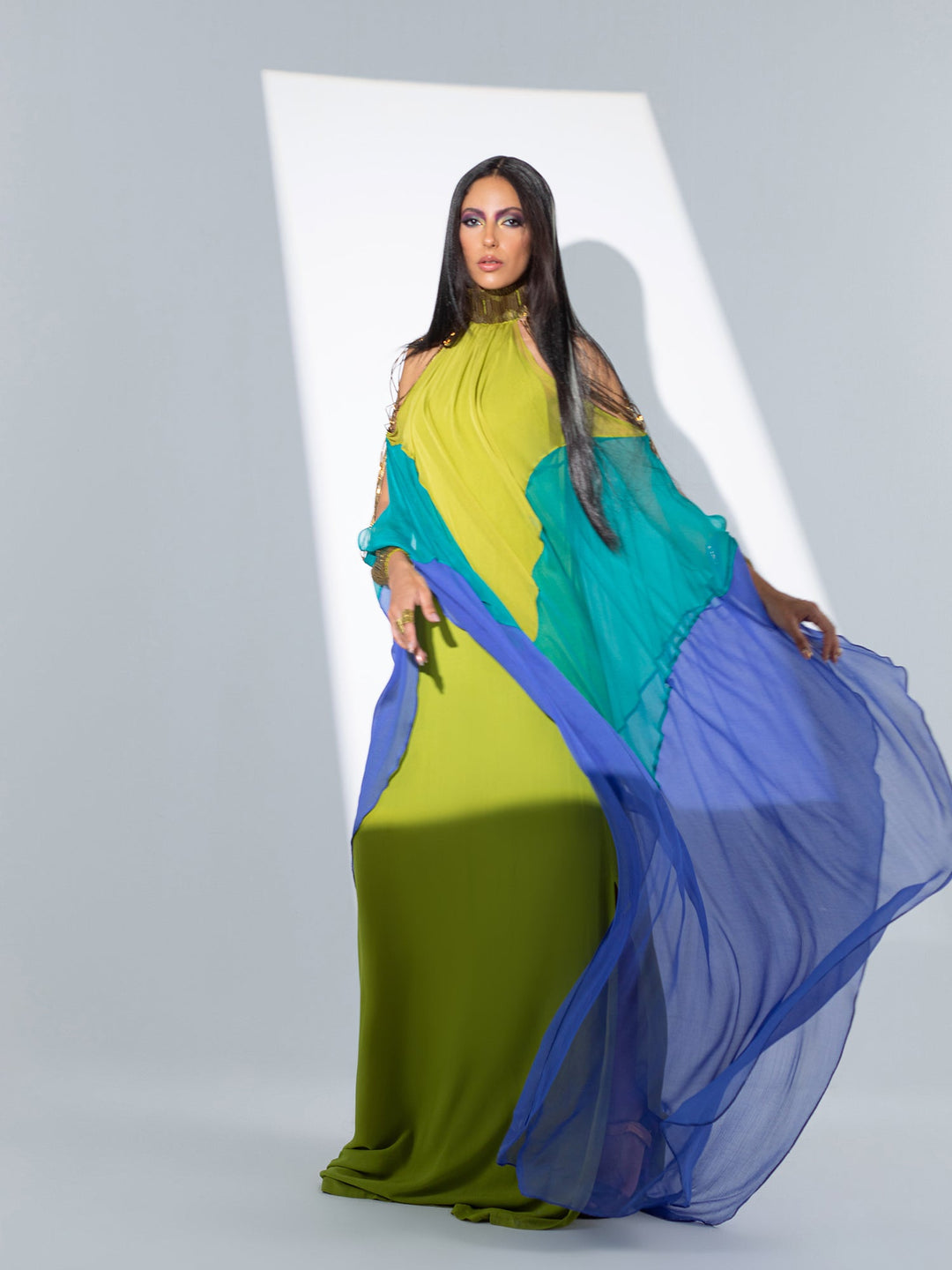 Sanam Chaudhri CHER Kaftan Green 1 Piece