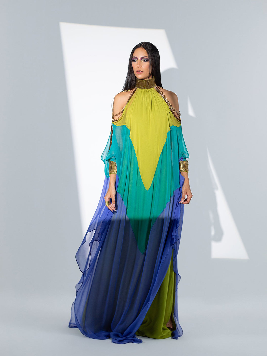 Sanam Chaudhri CHER Kaftan Green 1 Piece
