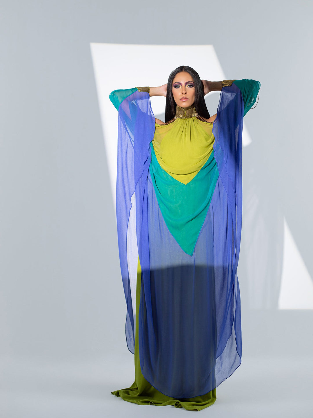 Sanam Chaudhri CHER Kaftan Green 1 Piece