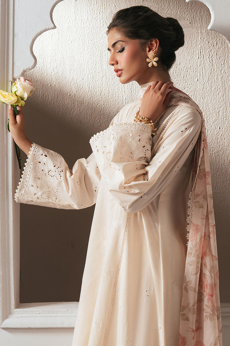 Cross Stitch - PEARL DEW - CHIKANKARI - 3 Piece - Unstitched