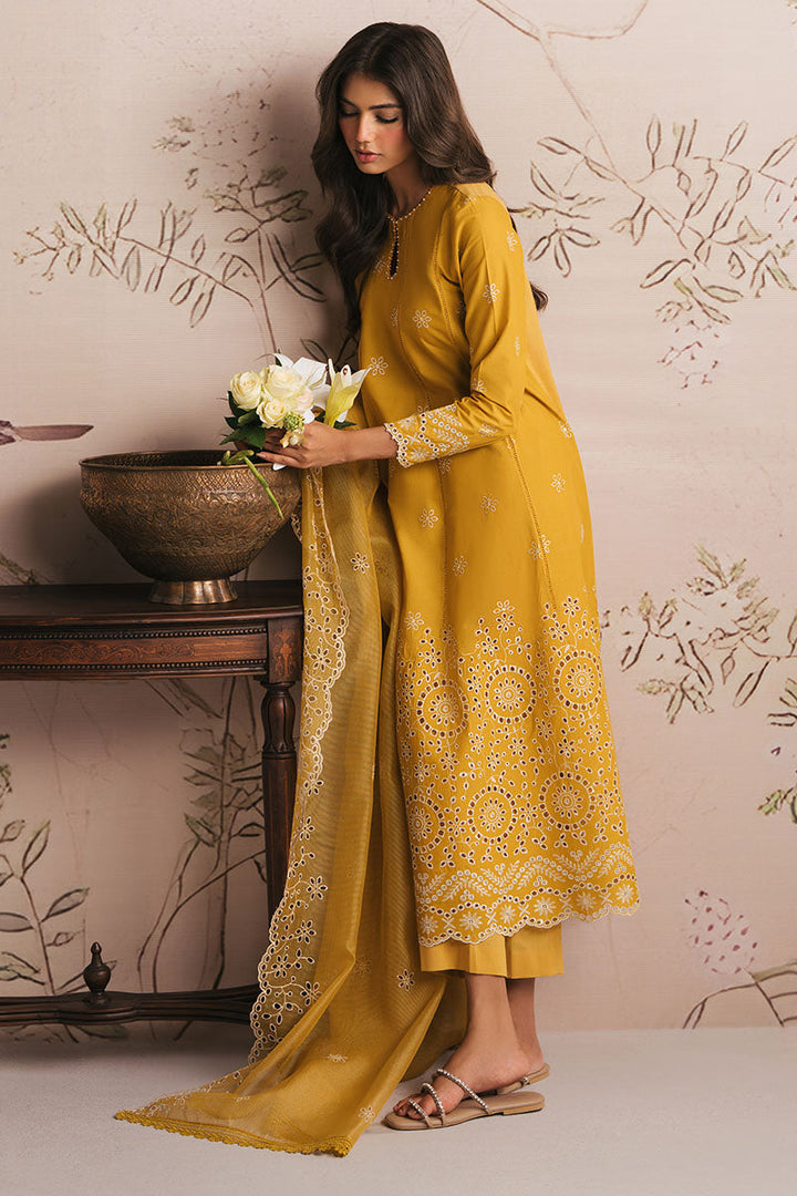 Cross Stitch - AMBER GLOW - CHIKANKARI - 3 Piece - Unstitched