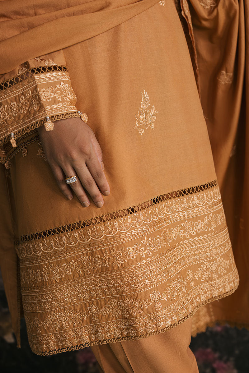 Cross Stitch - MUSTARD BLOOM - Lawn - 3 Piece - Unstitched