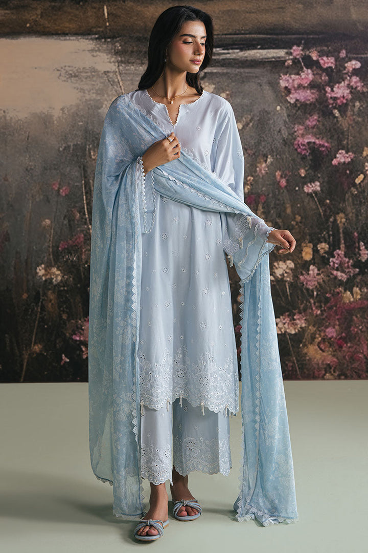 Cross Stitch - WHISPY BLUE - Lawn - 3 Piece - Unstitched