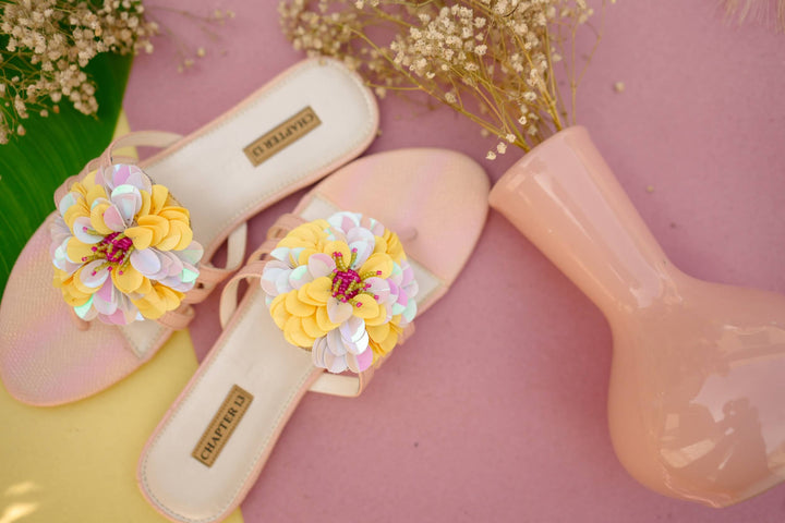 Chapter 13 - Chappals | Spring Confetti For Women - Peach