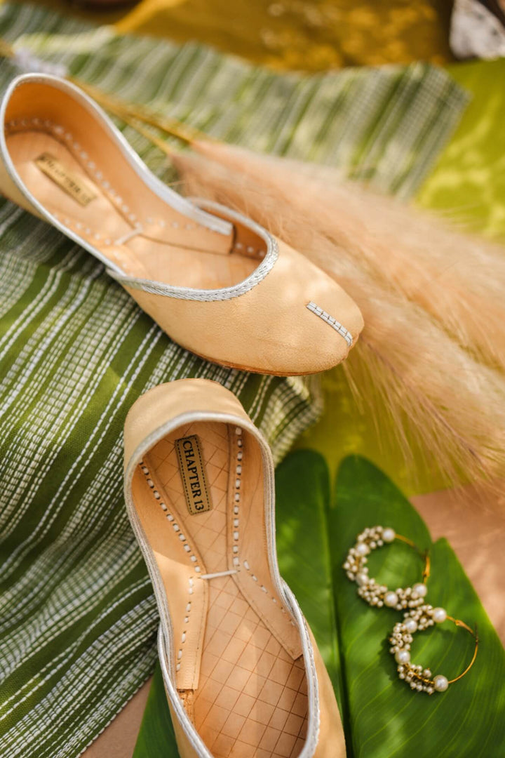 Chapter 13 - Micro Velvet Khussa For Women - Butter Yellow