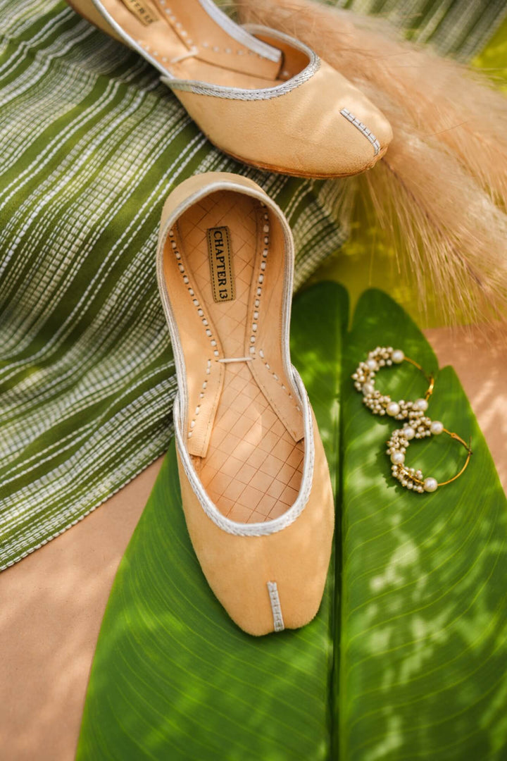 Chapter 13 - Micro Velvet Khussa For Women - Butter Yellow