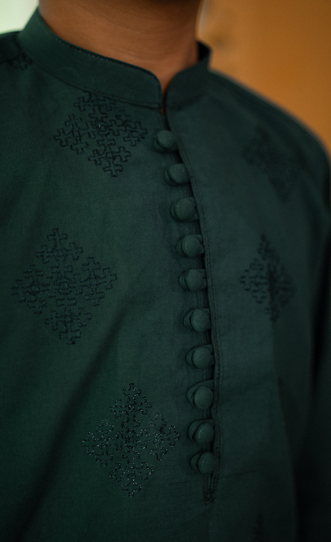 Cheeco Chic - Blended Cotton Kurta Pajama For Boy - Green - 2 Piece