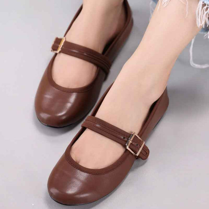JootiShooti - Chestnut Essential Mary Jane For Women