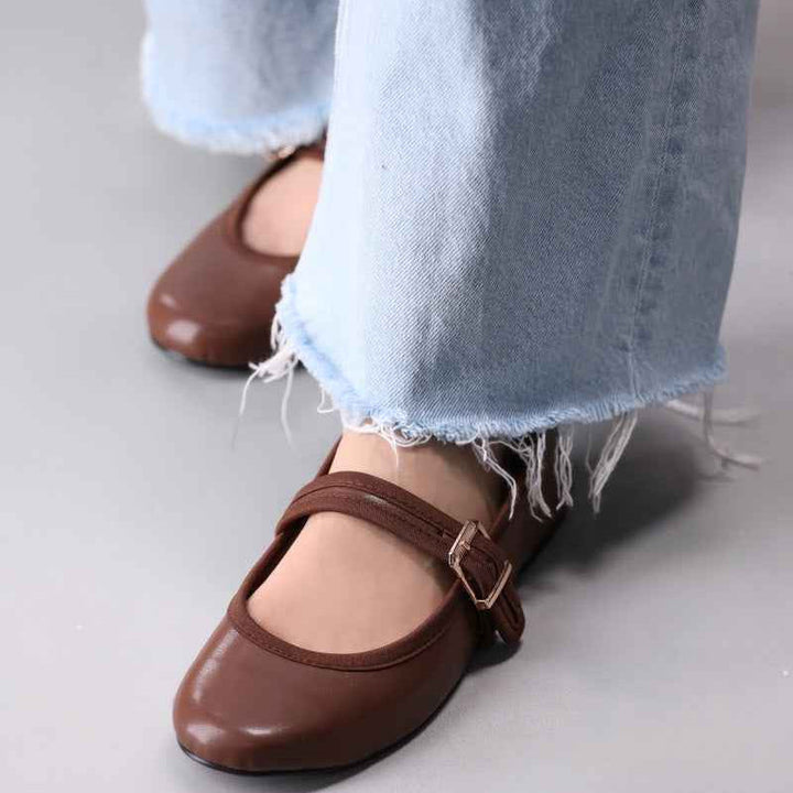 JootiShooti - Chestnut Essential Mary Jane For Women