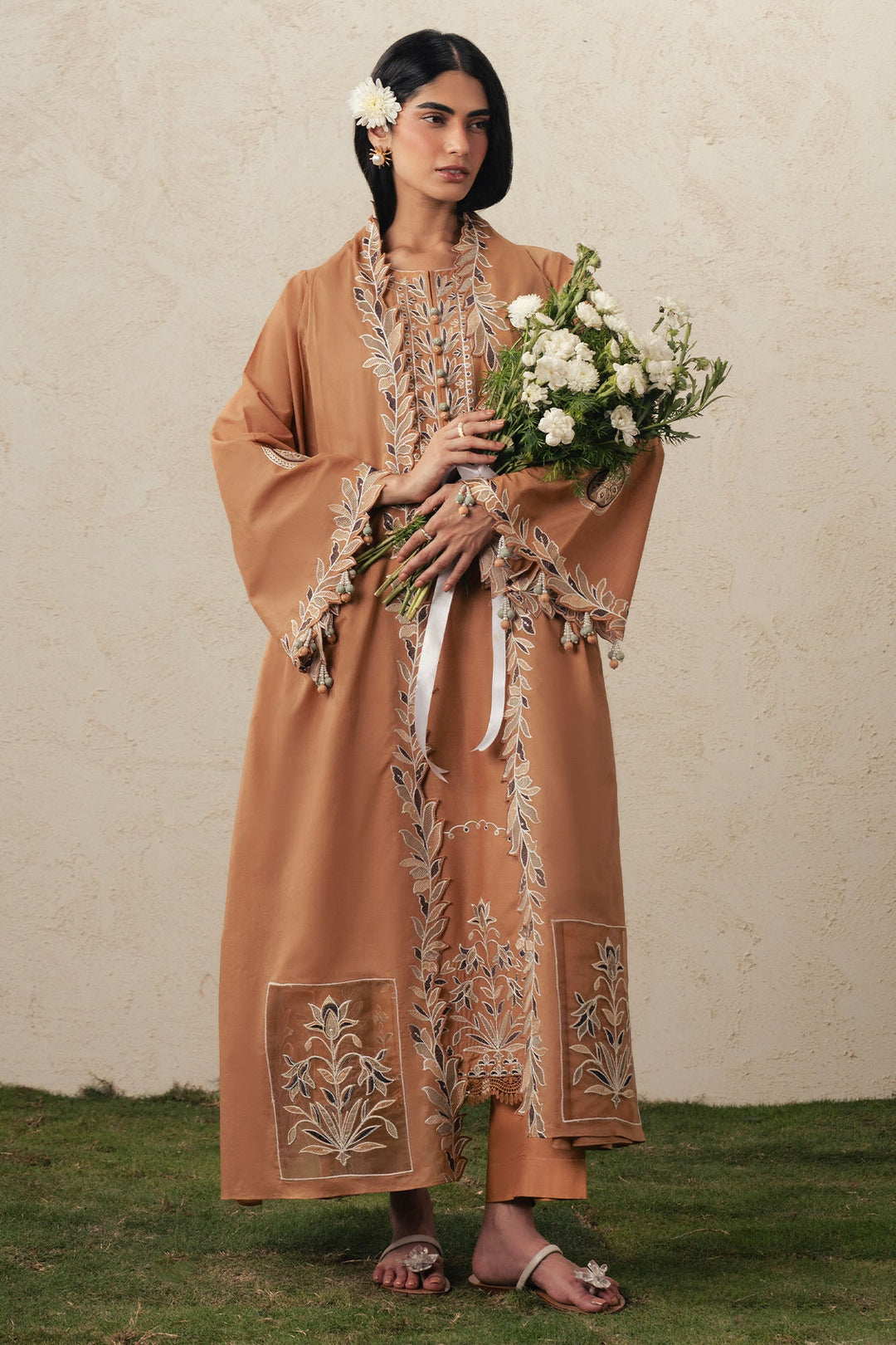 Cross Stitch AMBER DUNE Unstitched Orange 3 Piece