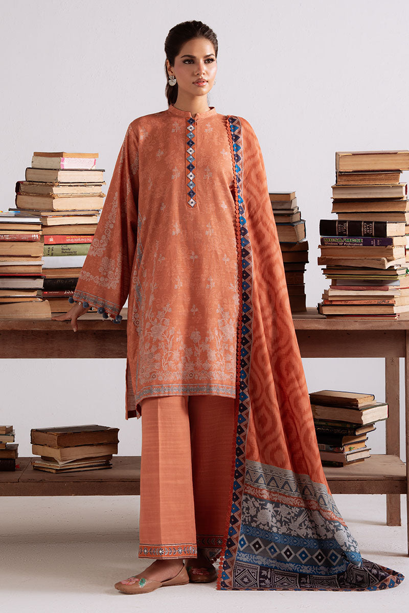 Cross Stitch - Amber Mirage - Khaddar Printed - 3 Piece - Unstitch