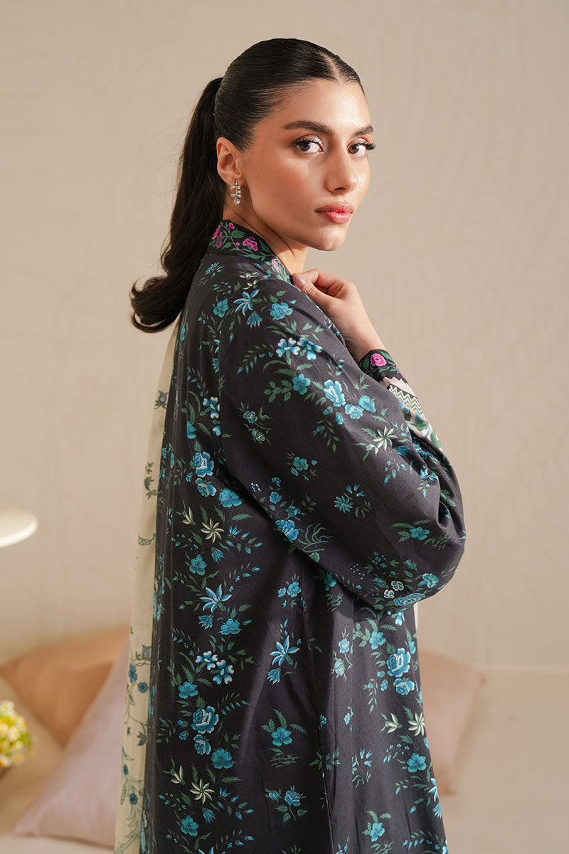 Cross Stitch - Aqua Grace Digital Print Lawn Unstitch Suit For Women - 3 Piece