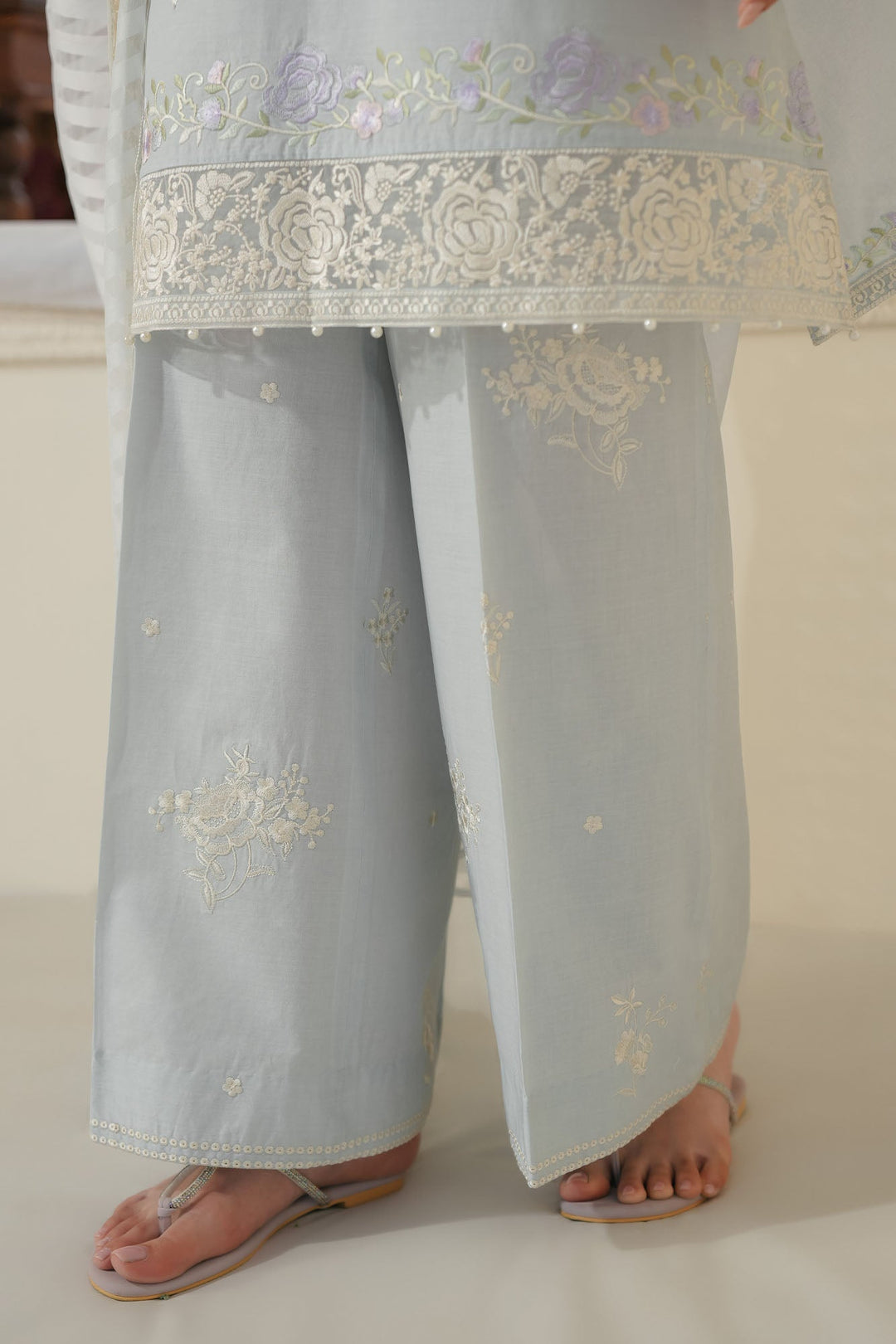 Cross Stitch - Aqua Whisper Lawn Embroidered Suit For Women - 3 Piece
