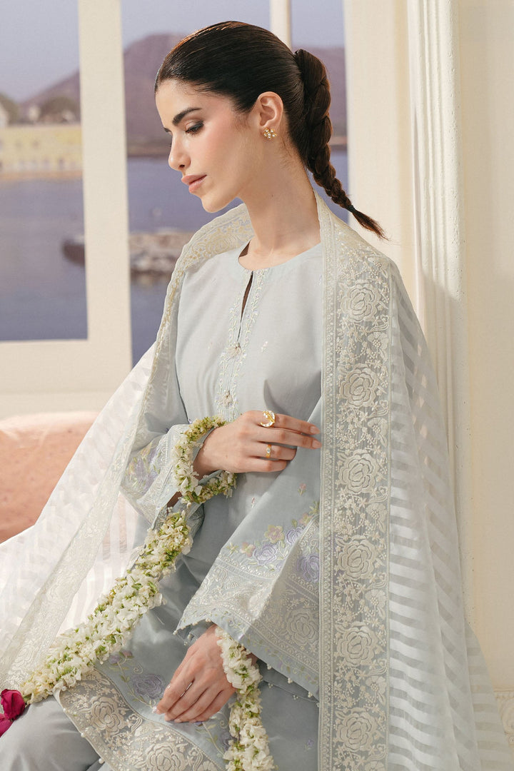 Cross Stitch - Aqua Whisper Lawn Embroidered Suit For Women - 3 Piece