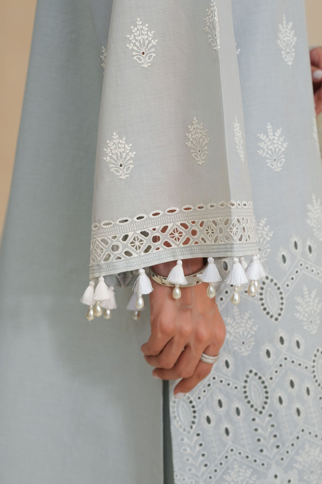Cross Stitch - Arctic Ice Chikankari Lawn Unstitch Suit For Women - 3 Piece