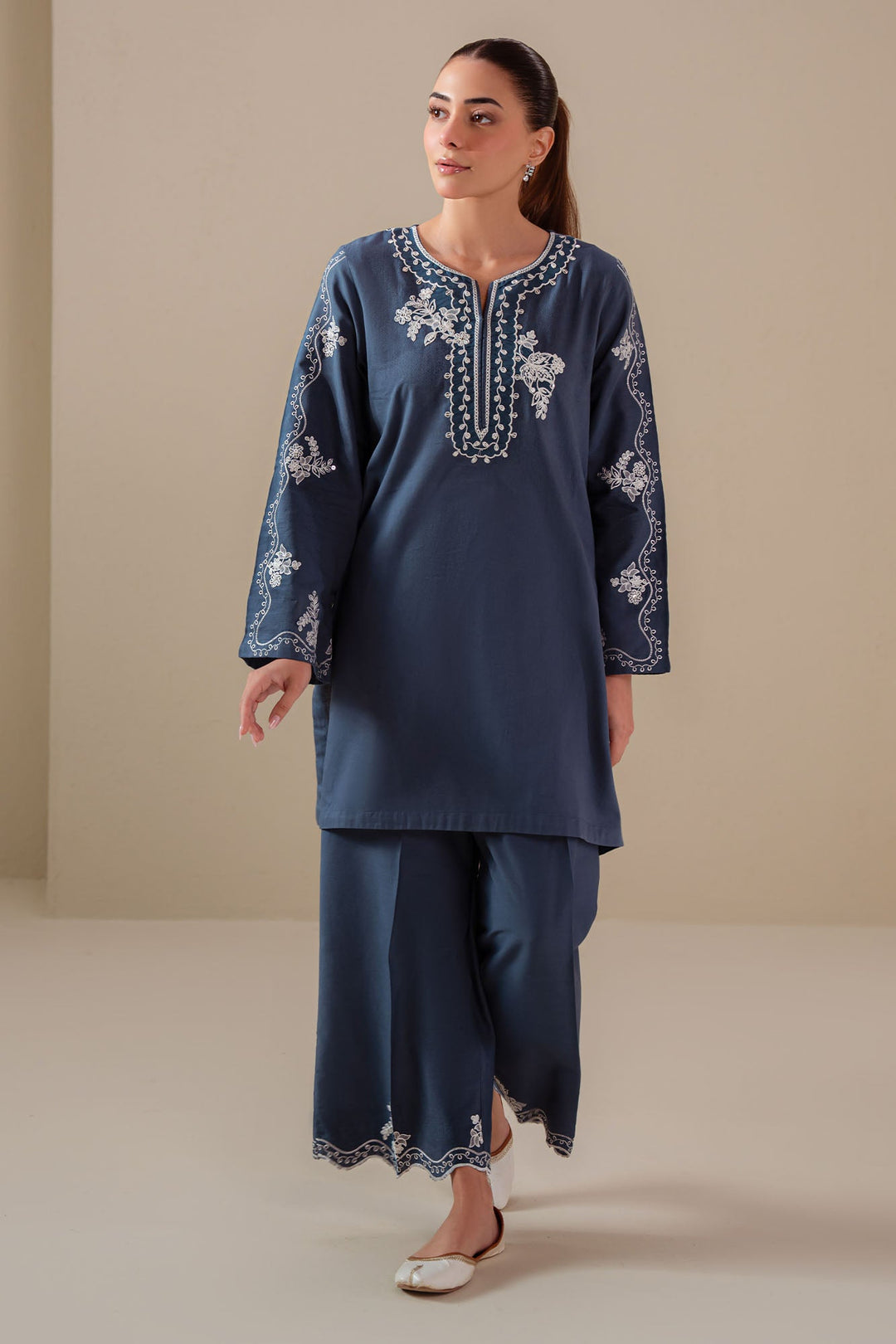 Cross Stitch - Azure Dusk Lawn Suit For Women - Blue - 2 Piece