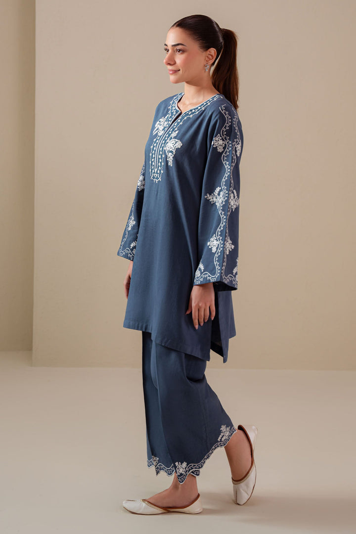 Cross Stitch - Azure Dusk Lawn Suit For Women - Blue - 2 Piece