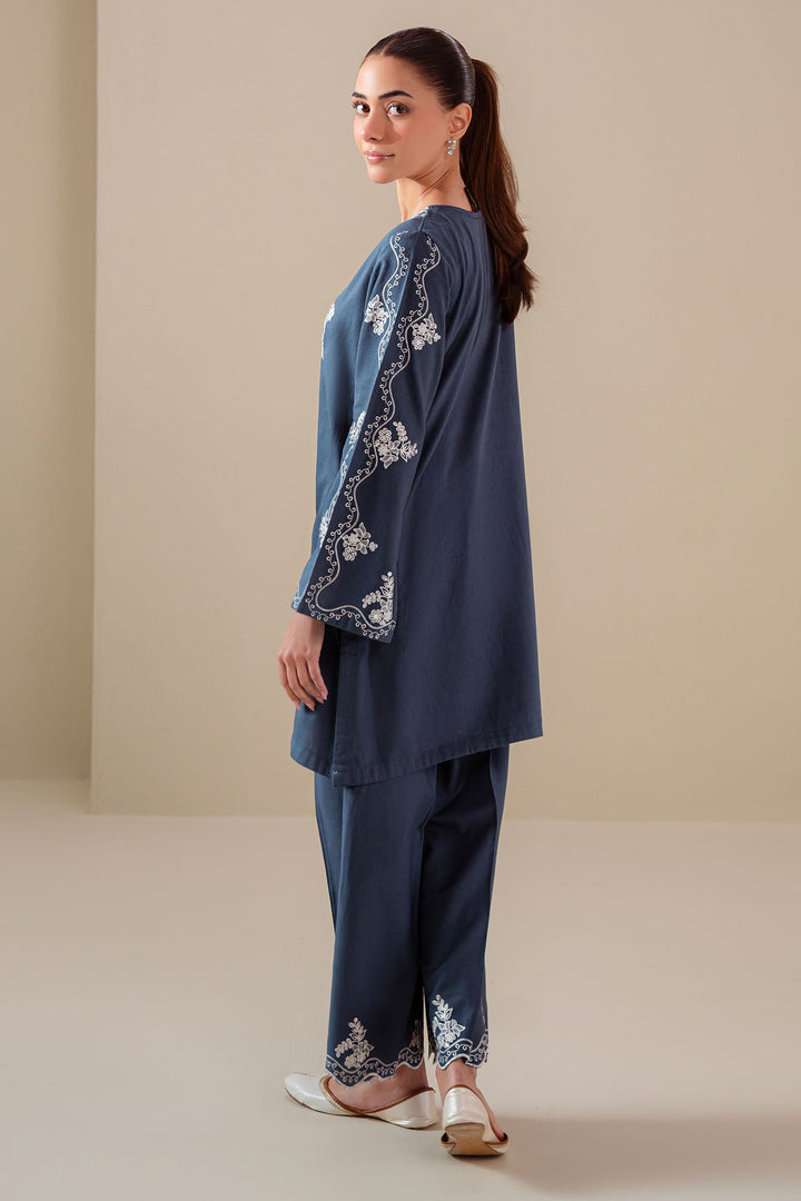 Cross Stitch - Azure Dusk Lawn Suit For Women - Blue - 2 Piece