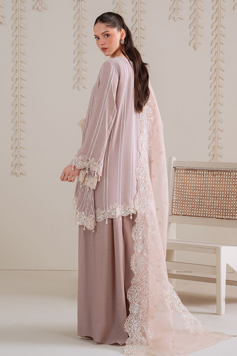 Cross Stitch - BURNT SAND - Chiffon - 3 Piece - Unstitched
