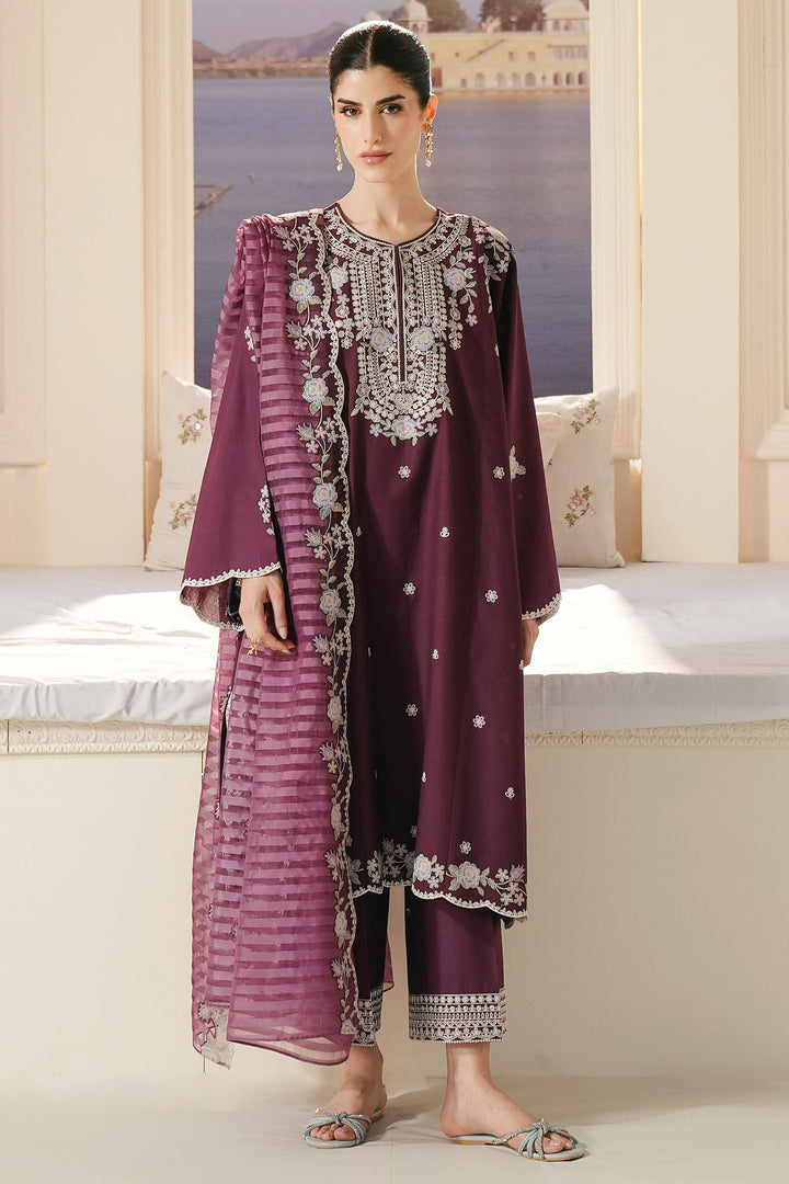 Cross Stitch - Berry Mist Lawn Embroidered Suit For Women - 3 Piece