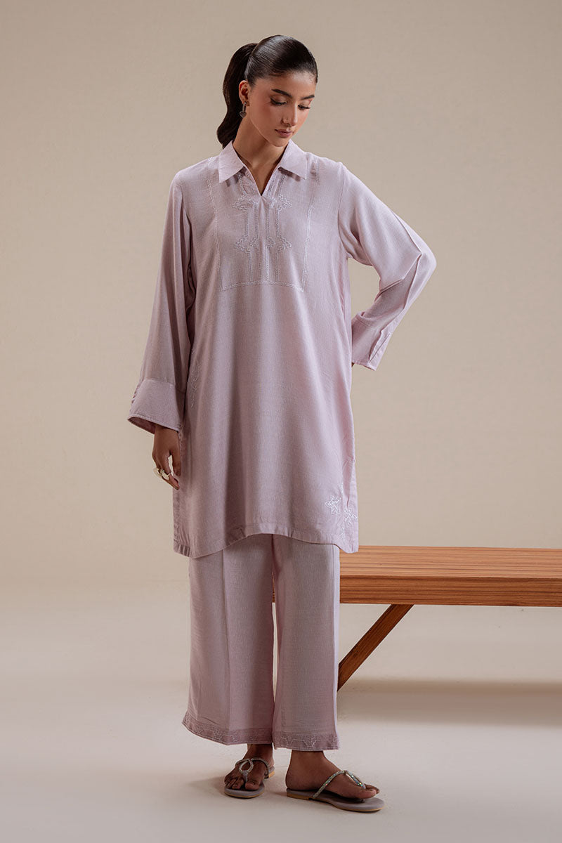 Cross Stitch - Blossom Karandi Suit For Women - Pink - 2 Piece